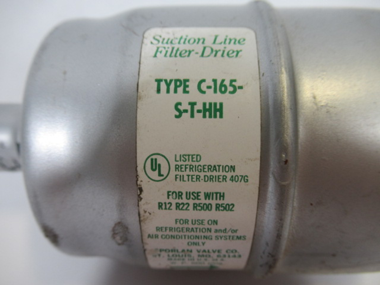 Sporlan Valve Co C-165-S-T-HH Suction Line Filter Drier USED