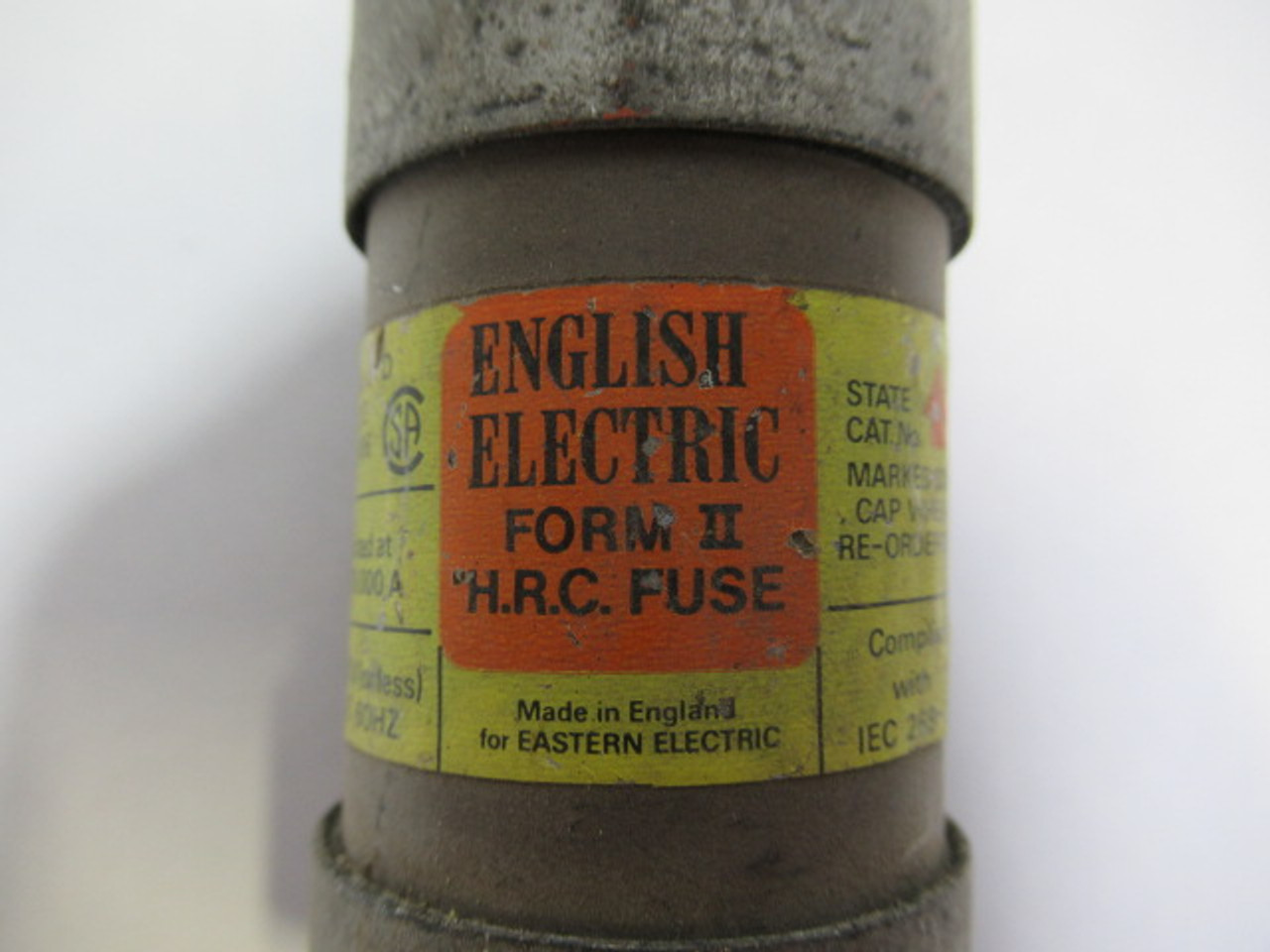 English Electric CF125 Form II Bolt On Fuse 125Amp 600V USED