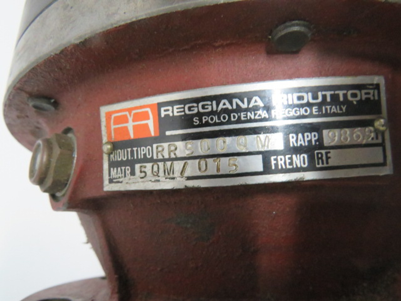 Reggiana Riduttori RR500QM Inline Gear Reducer 986.9:1 Ratio USED