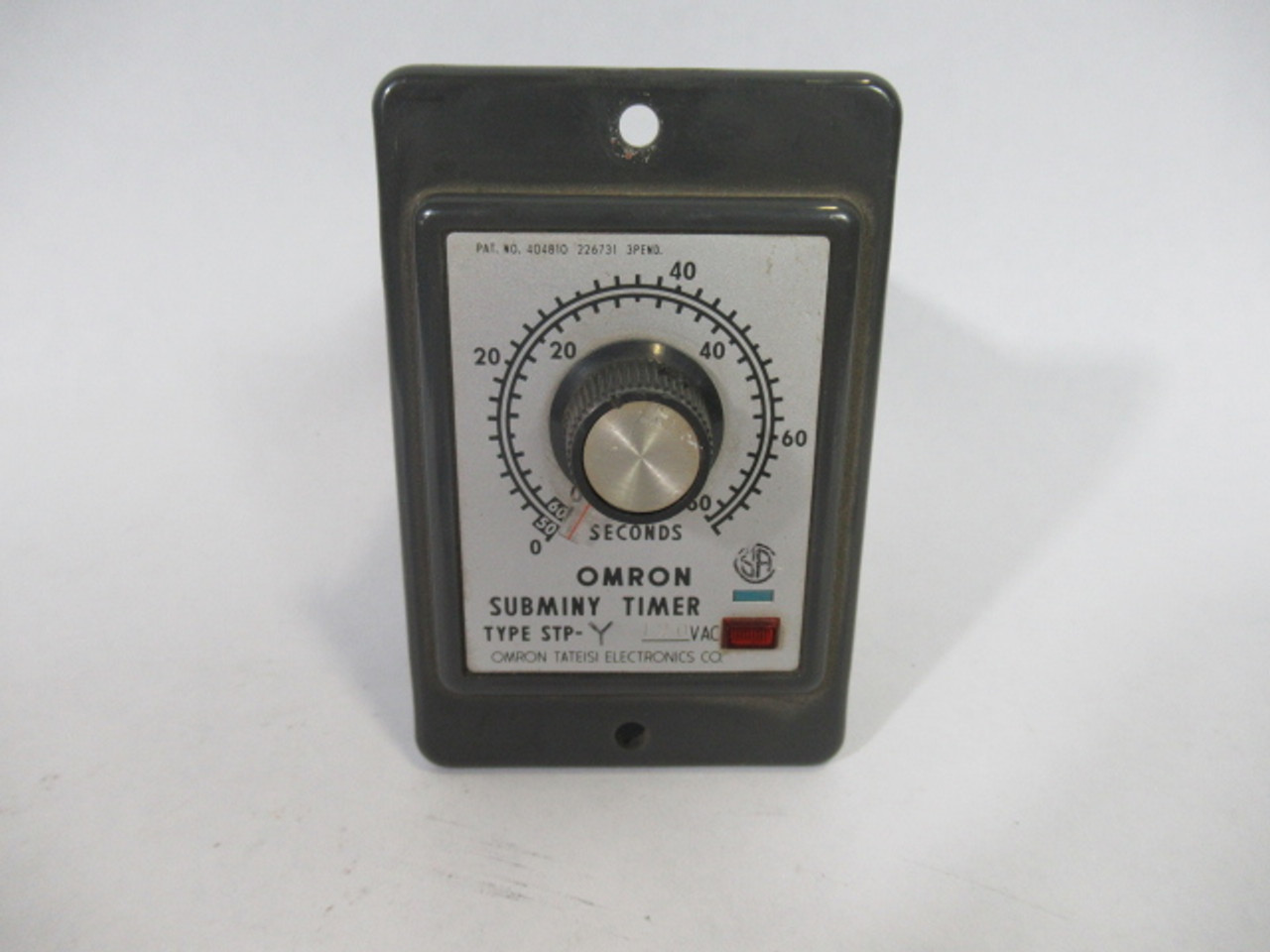 Omron STP-Y Subminy Timer 120VAC 3A 0-70Secs 8 Pin USED