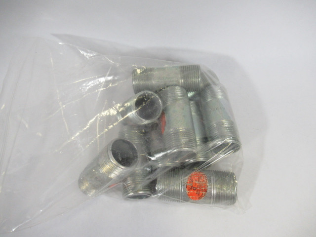 Columbia 1-1/4x3" Galvanized Rigid Steel Nipple 1-1/4"NPT 3"L Lot of 10 USED