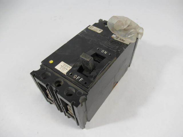 Square D FAL26020 Circuit Breaker 20A 600VAC 2-Pole USED