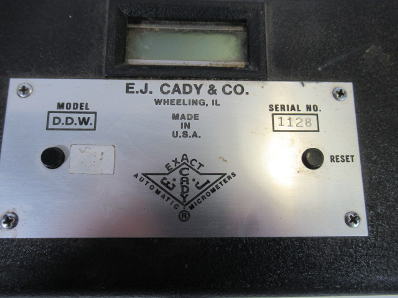 EJ Cady & Co. DDW Micrometer Range 0-.500"/0-12.7mm Missing Capacitors USED