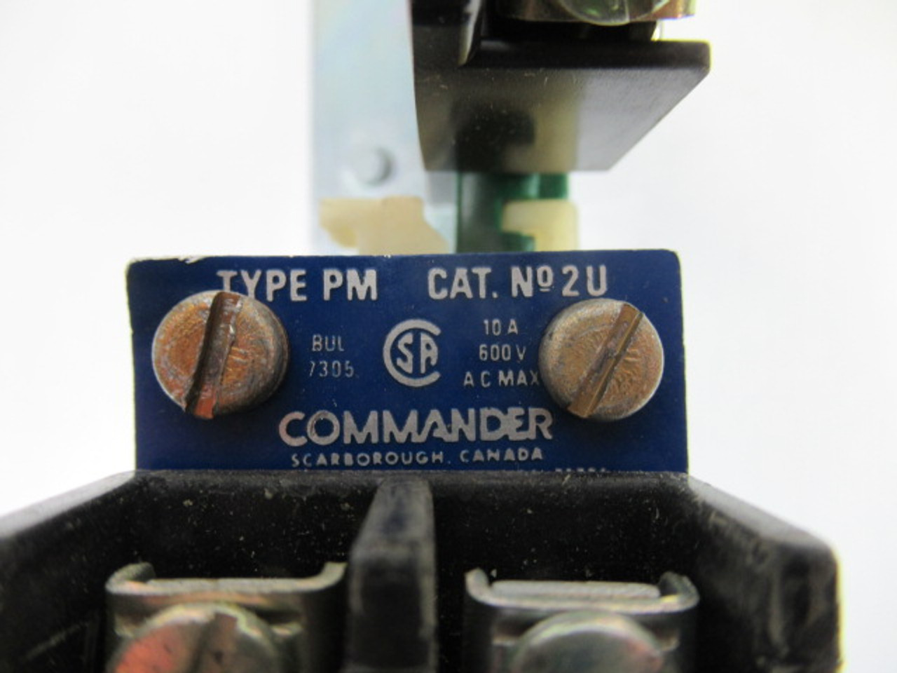 Commander PM-2U Overload Relay 10A 600V Coil 110/110-120V 50/60Hz ! AS IS !
