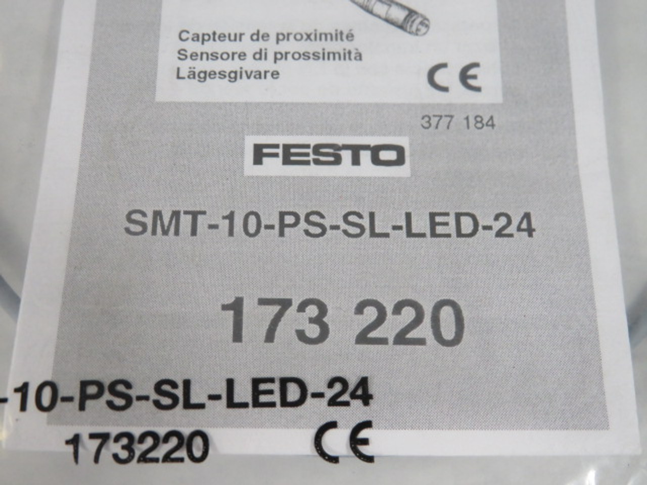 Festo 173220 SMT-10-PS-SL-LED-24 Proximity Switch ! NWB !