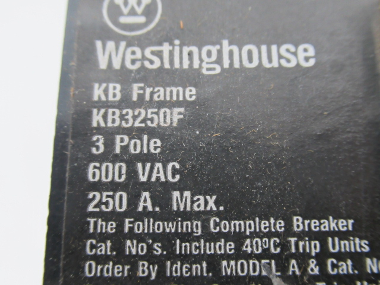 Westinghouse KB3250F Circuit Breaker 250A 3 Pole 600VAC ! NEW !