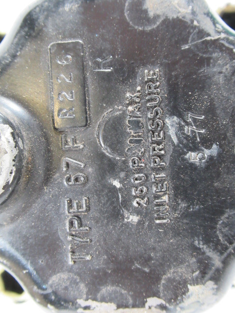 Fisher Controls 67F Pressure Regulator 250PSI Max Manual Relief USED