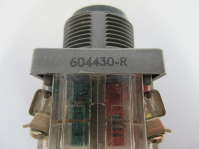 Rundel 604430-R Momentary Push Button Black Head 600V 10A 1NO 1NC USED