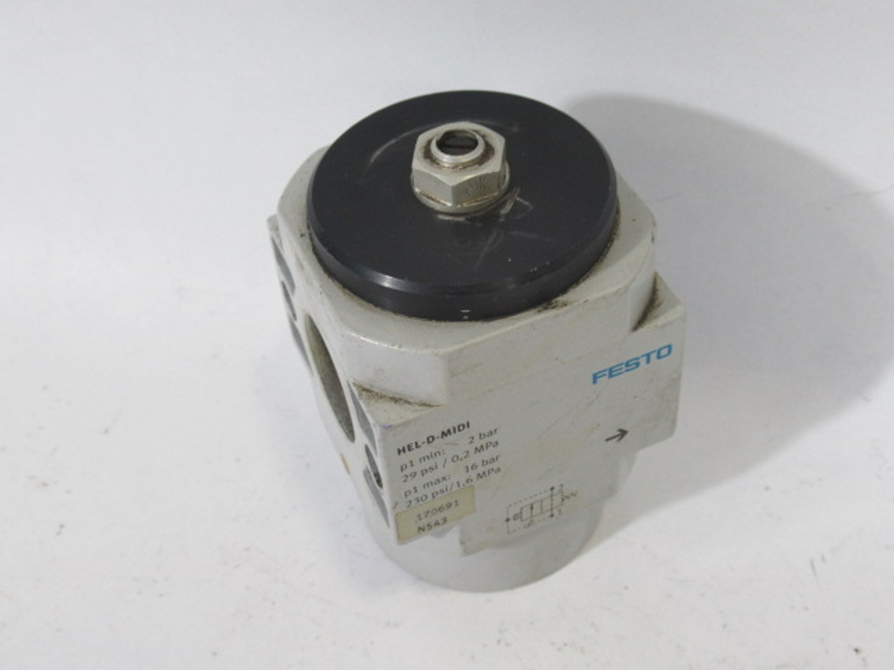 Festo 170691 HEL-D-MIDI Soft Start Valve 3-16 bar 29-230 psi USED