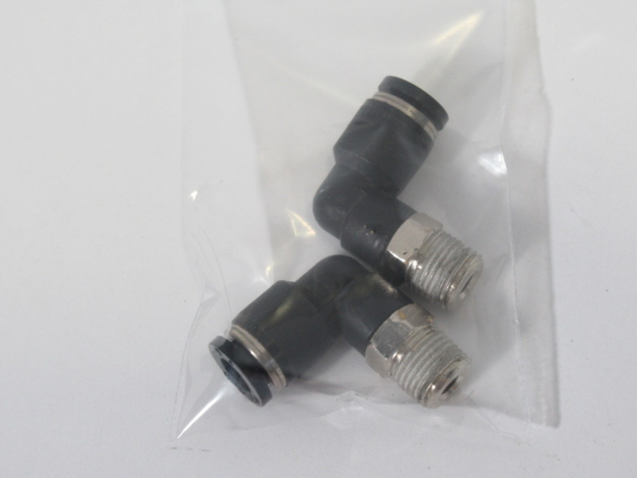 Pisco PL6-01T Quick Connect Elbow Fitting 1/8 NPT 6mm Lot of 2 USED