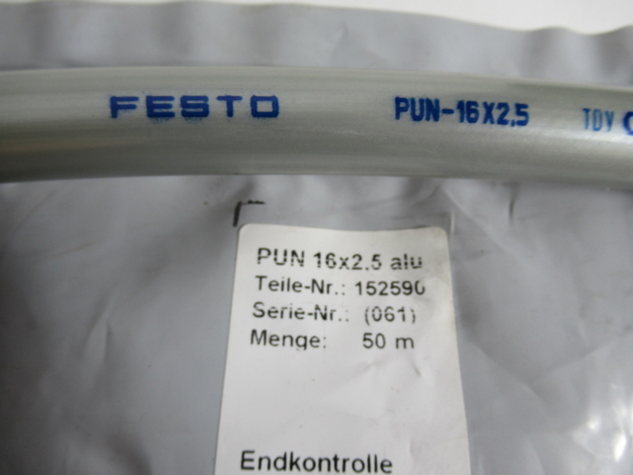 Festo PUN-16x2.5-SI 152590 Plastic Tubing -0.95 To 10 Bar 50m OPEN BAG ! NEW !