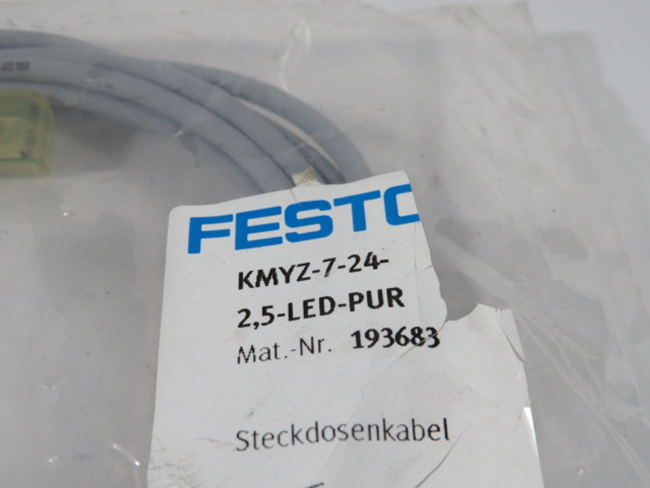 Festo KMYZ-7-24-2,5-LED-PUR 193683 Connecting Cable MISSING HARDWARE ! NWB !