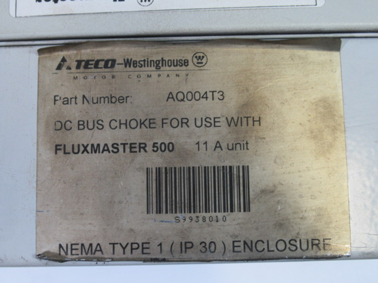 Teco FM0500-5-0100-3100 Fluxmaster Adj. Speed Drive w/AQ004T3 Bus Choke USED