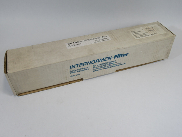Internormen 301063 Replacement Filter 1-1/2"ID 12-7/8" Length  NEW