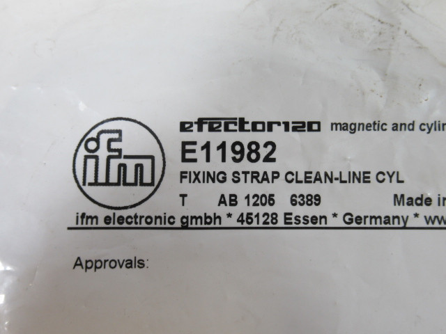 IFM E11982 Clean Line Cylinder Fixing Strap ! NWB !
