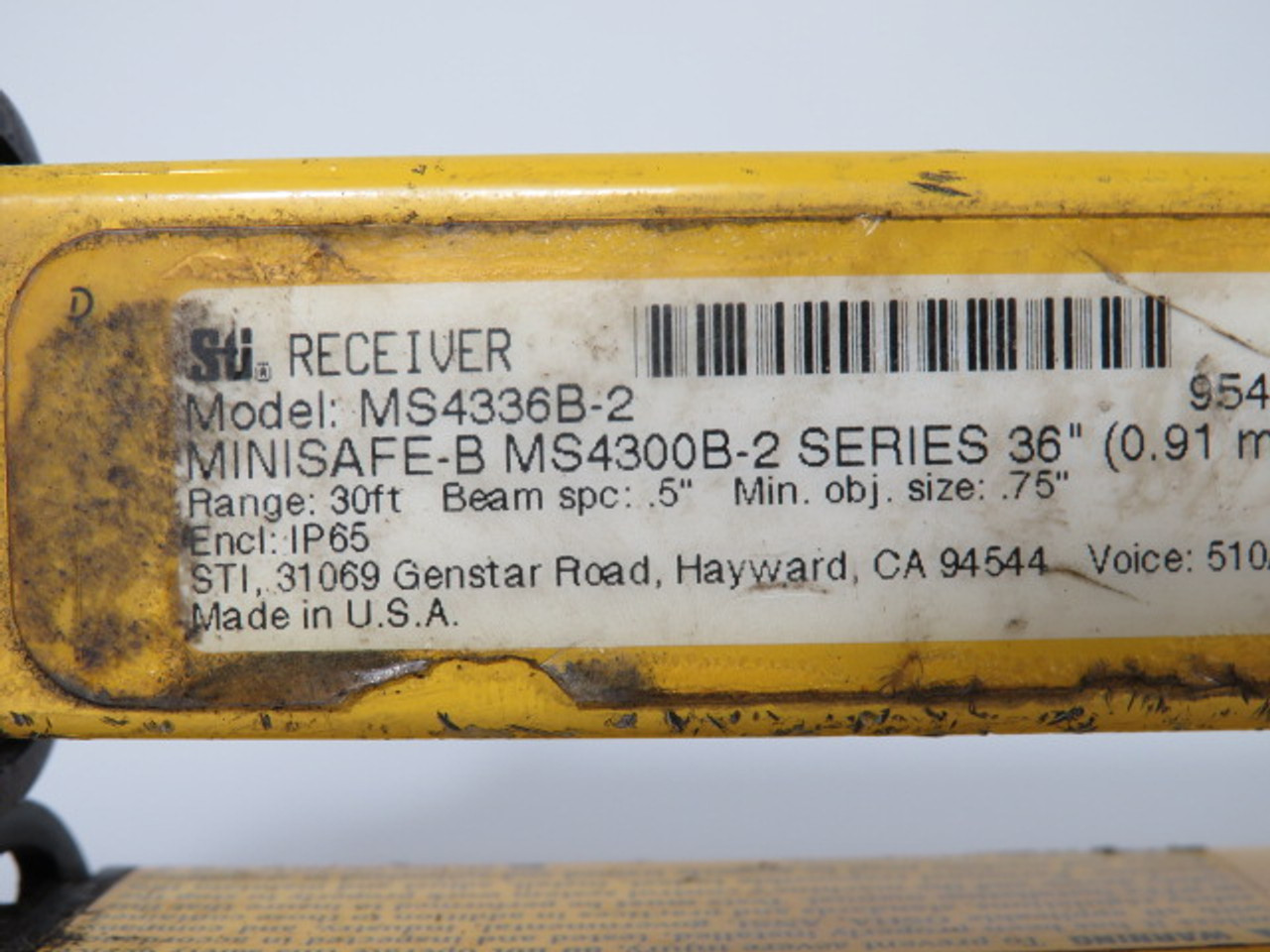 STI MS4336B-2 Light Curtain Transmitter & Receiver 30' Range USED