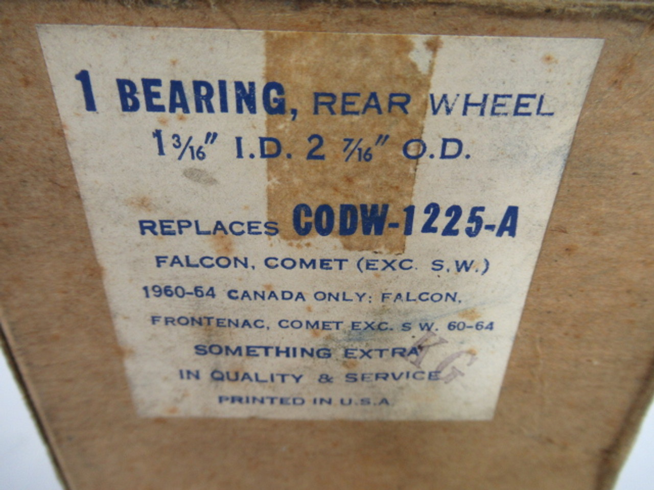 Ford C0DW-1225-A Rear Wheel Bearing 2-7/16" OD 1-3/16"ID .630"W ! NEW !