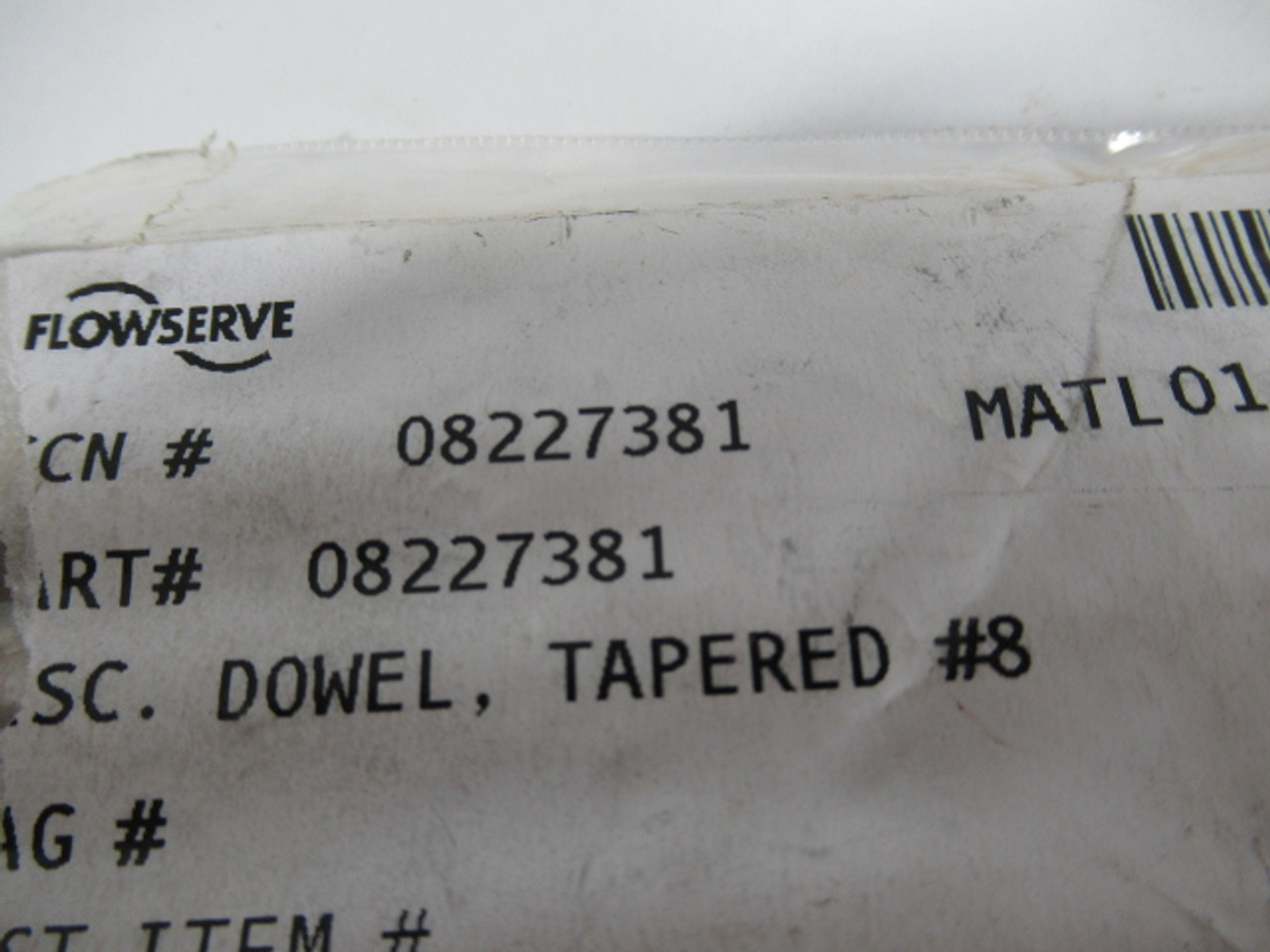 FlowServe 08227381 Un-Threaded Tapered Steel Dowel Pin #08x3-1/2"L 4-Pk ! NWB !