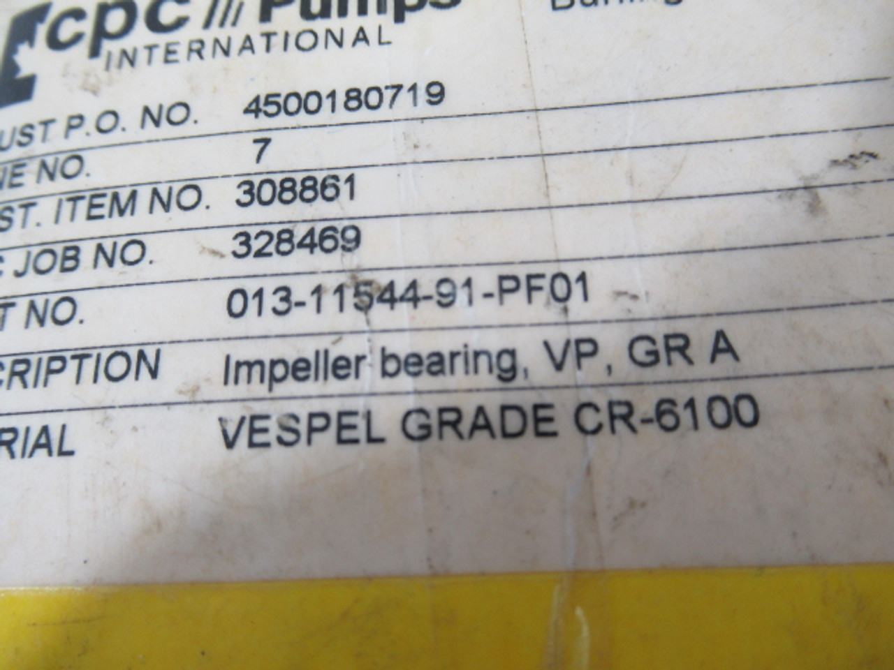 CPC Pump 013-11544-91-PF01 Impeller Bearing 2"OD 1.45"ID 1.75"H Lot of 4 ! NOP !