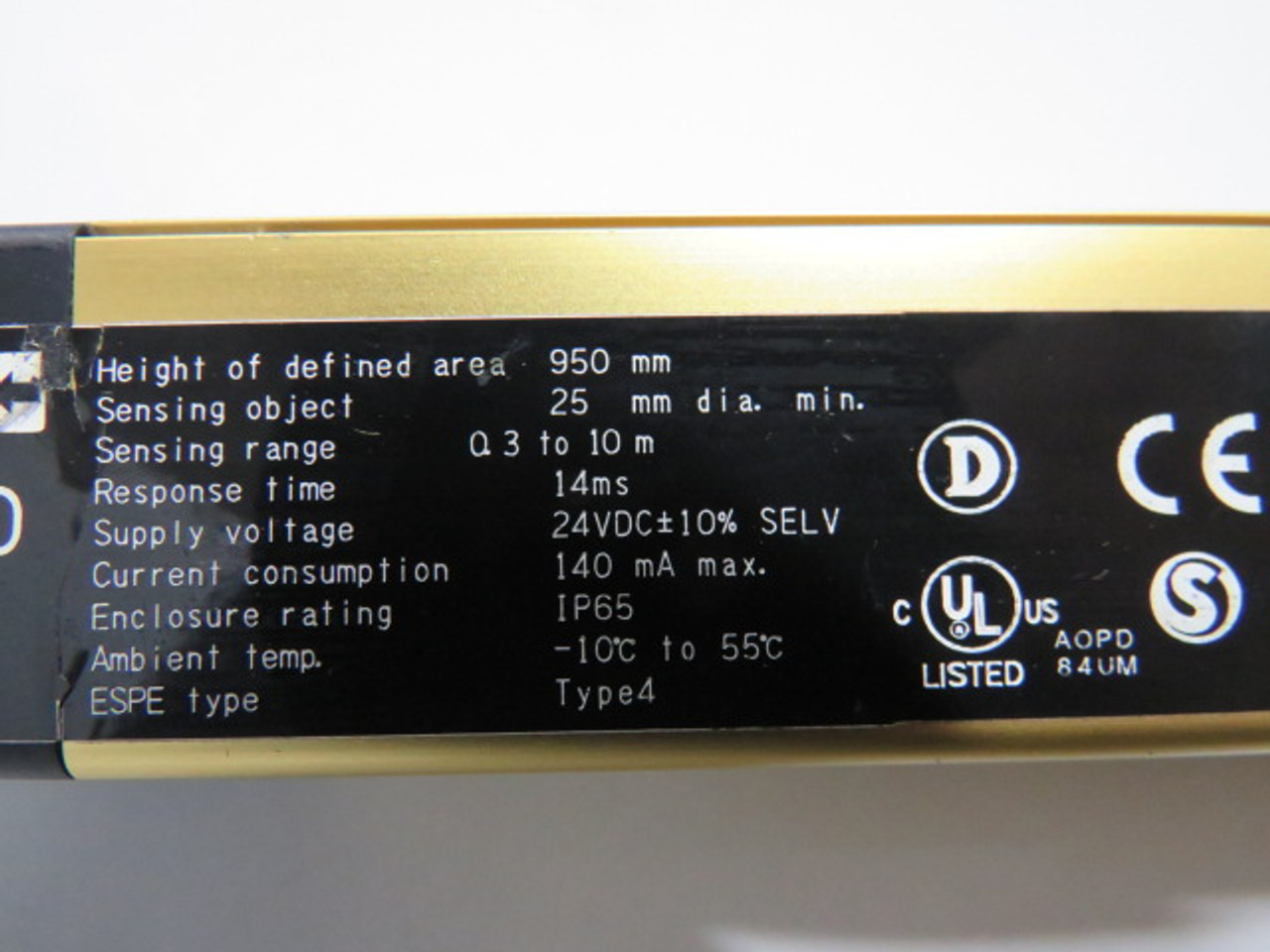 SUNX SF4B-H48D Light Curtain Receiver 0.3-10m Range 140mA 24VDC USED
