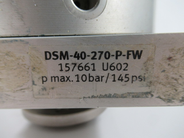 Festo DSM-40-270-P-FW Rotary Actuator U602 10Bar 145Psi USED