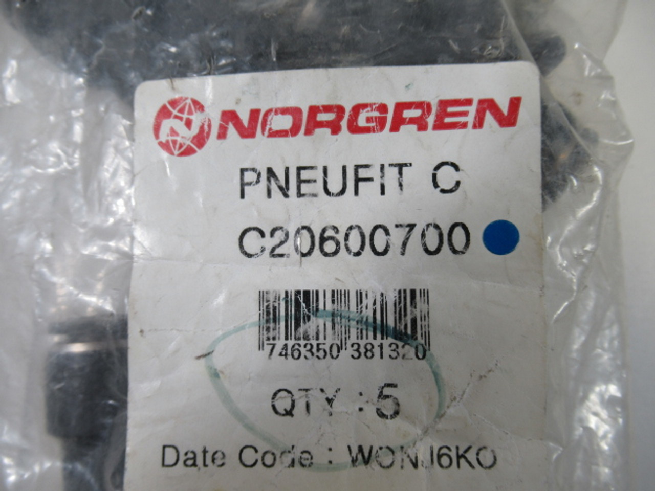 Norgren C20600700 Pneufit C Union T 1/2" Tube OD Lot of 5 ! NEW !