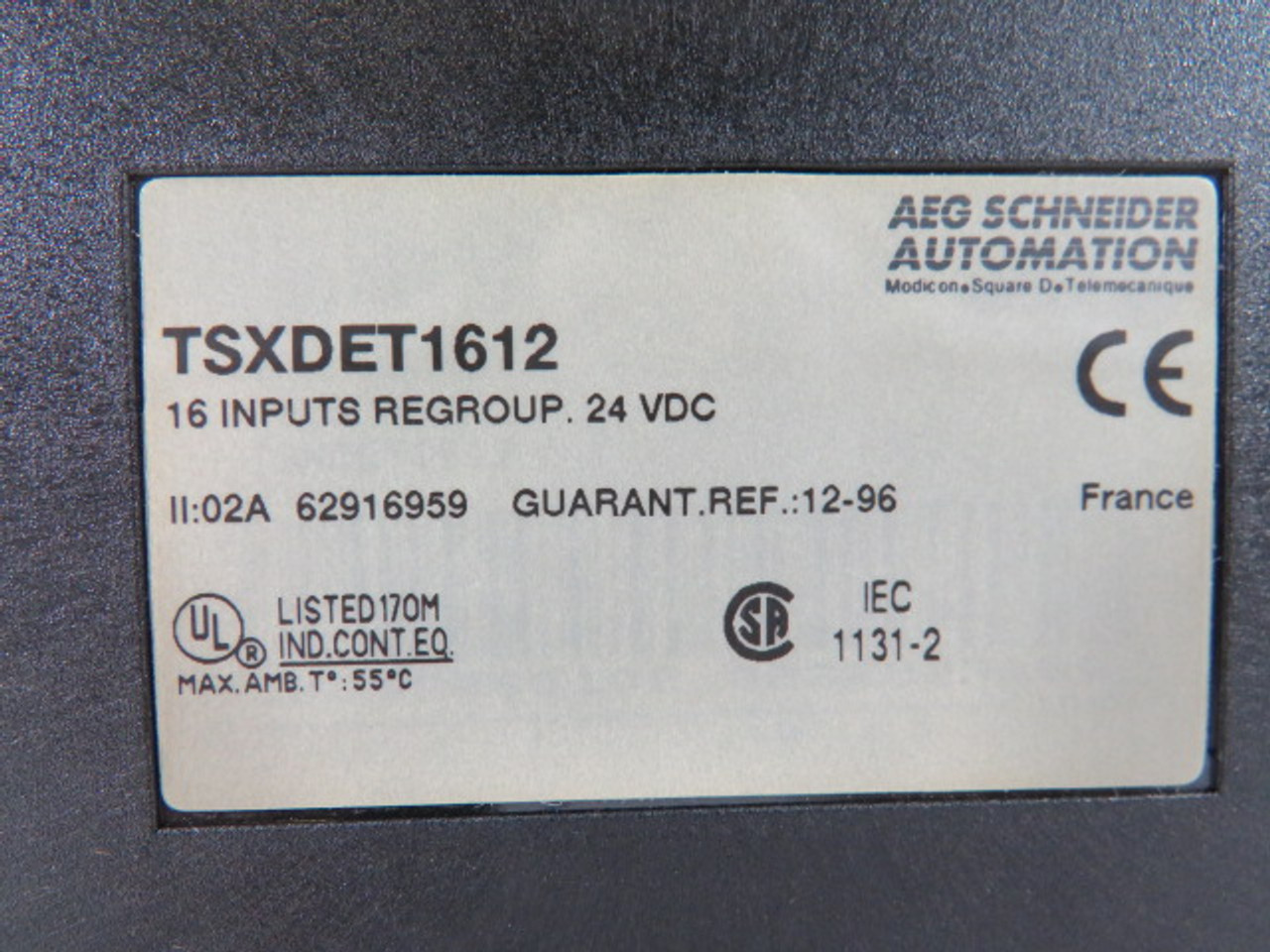 Schneider TSXDET1612 Input Module 24VDC 16 Point USED