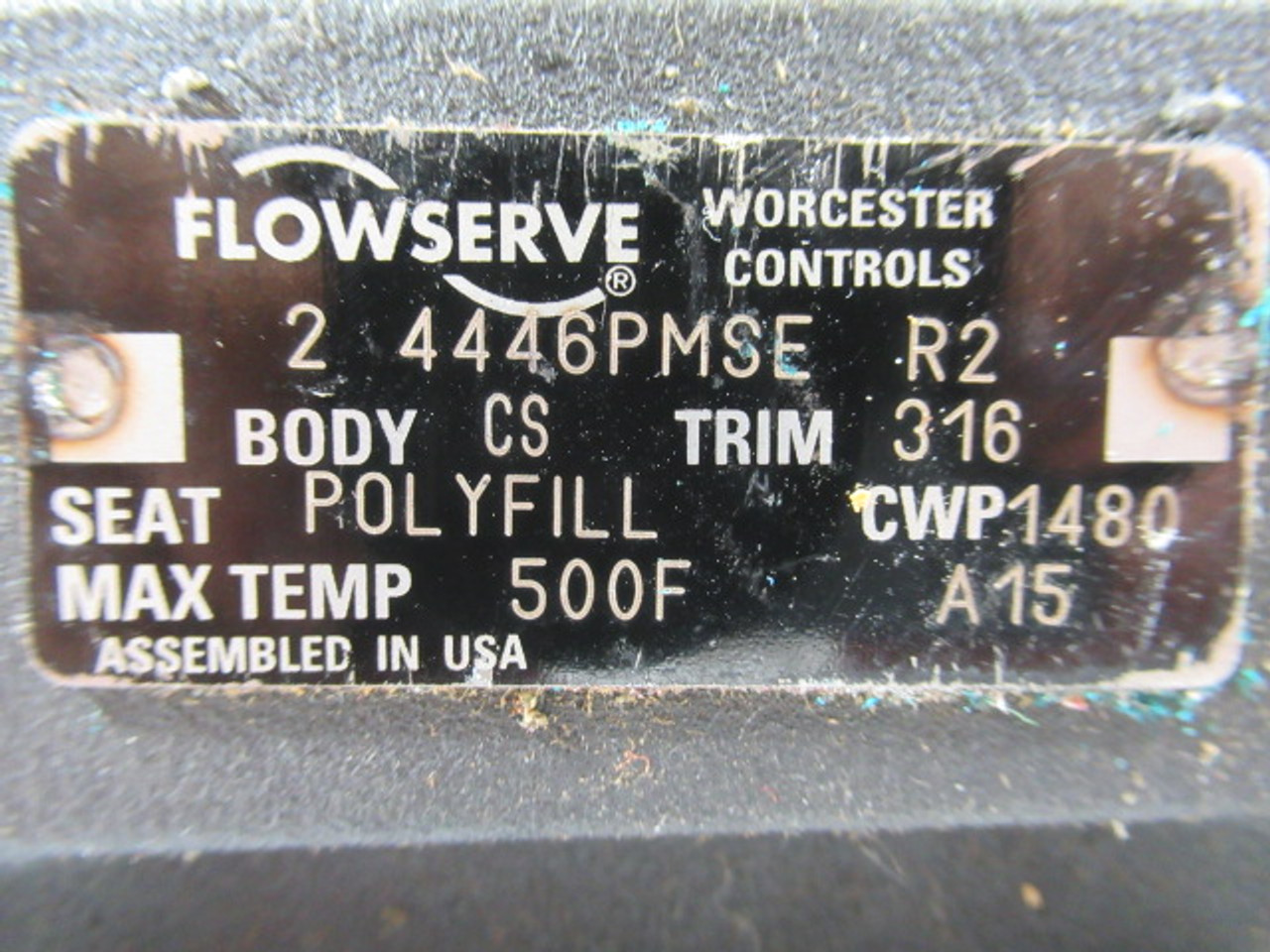 Flowserve 2-4446PMSE-R2 Ball Valve 2-1/4"NPT CS Body 316 Trim 1480CPW USED
