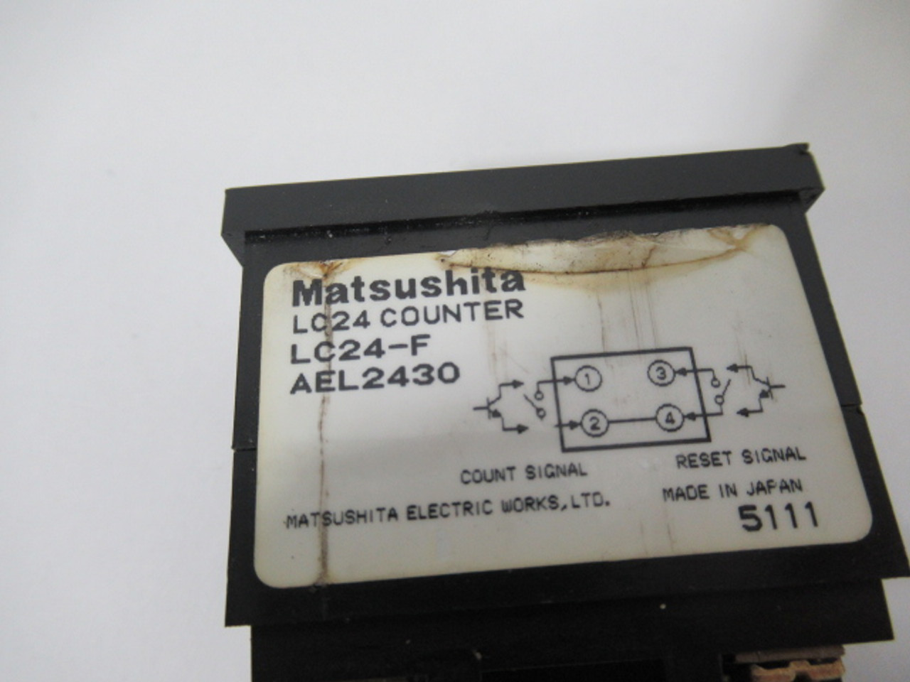 Matsushita LC24-F-AEL2430 7 Digit Digital Counter *Missing Screw* USED