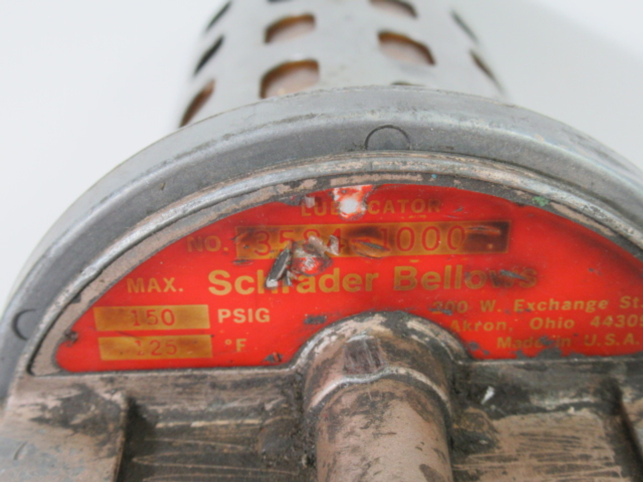 Schrader Bellows 3584-1000 Pneumatic Lubricator 1/2 NPT 150 psi USED
