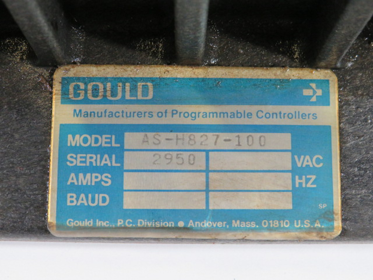 Gould AS-H827-100 I/O Housing Rack BROKEN CONNECTOR USED