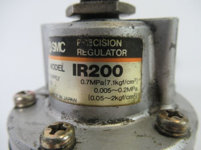 SMC IR200 Precision Regulator 0.7MPa Max Supply 0.005-0.2MPa Output USED