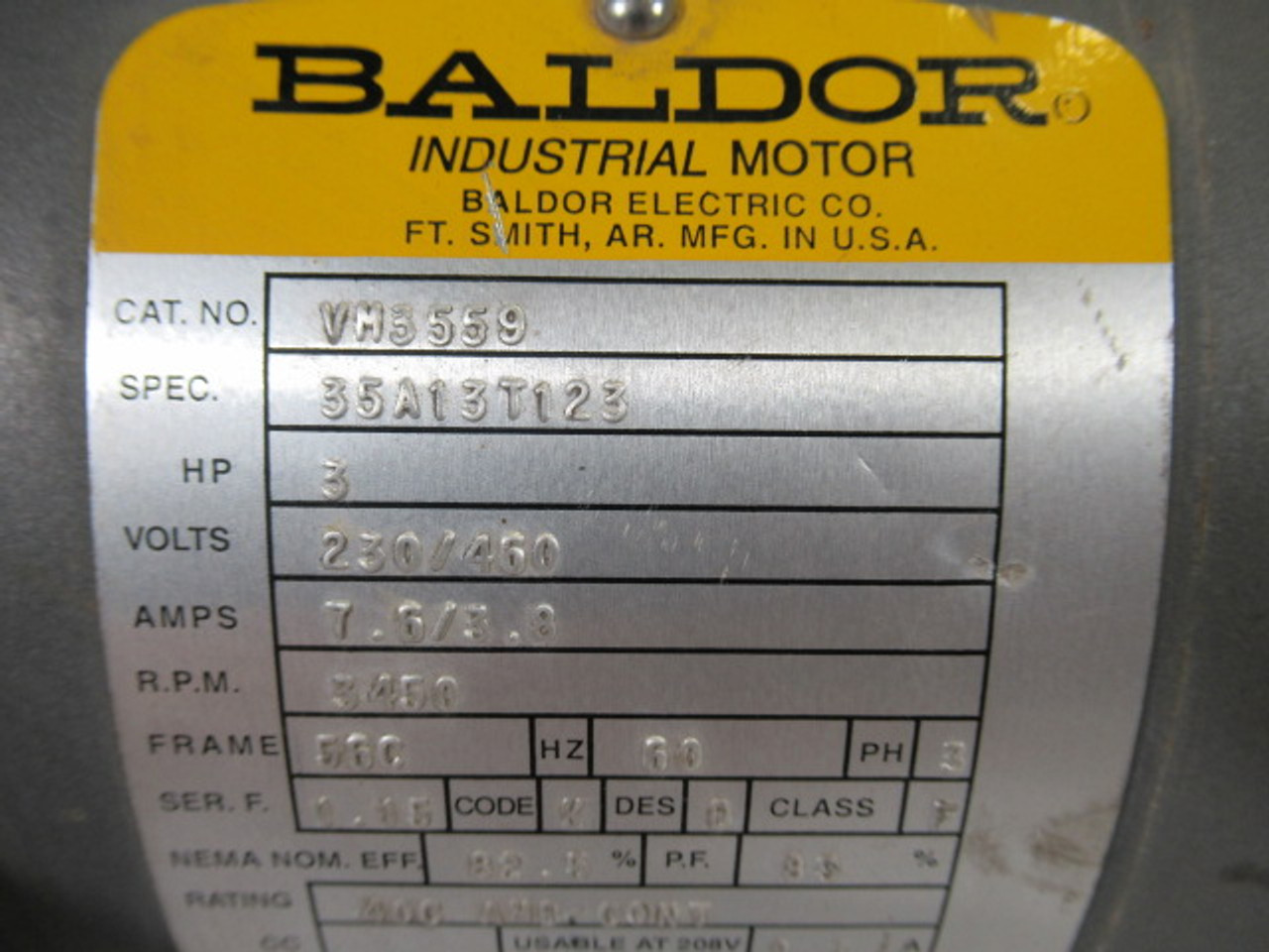 Price Pump 82411 Centrifugal Pump C/W Baldor Motor 3HP 3450RPM USED