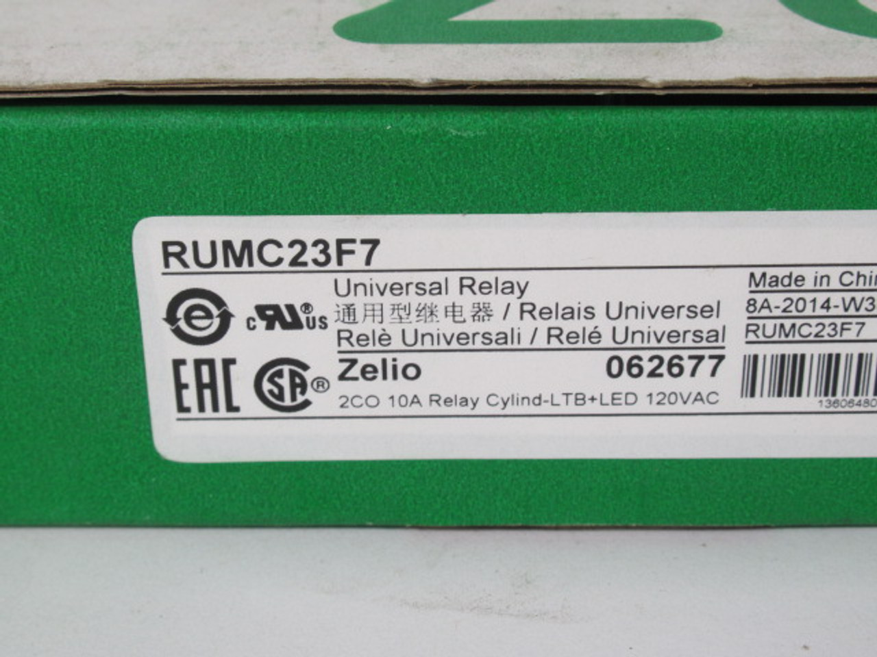 Schneider Electric RUMC23F7 Relay w/LED 10A 120VAC 8-Pin 10-Pack ! NEW !