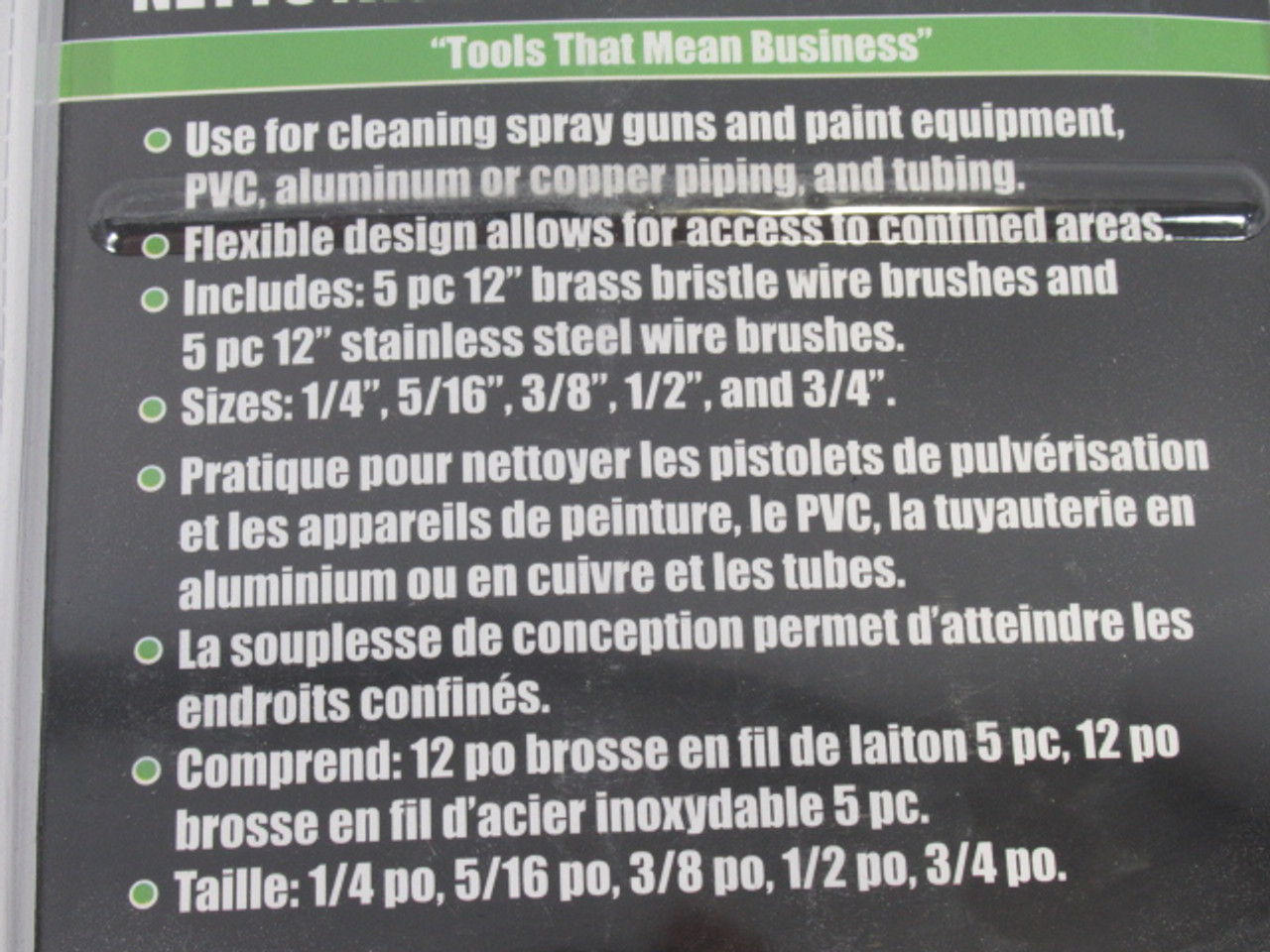 GRIP 27224 Tube Cleaning Brushes 5x12" Brass 5x12" Stainless 10-Pack ! NEW !