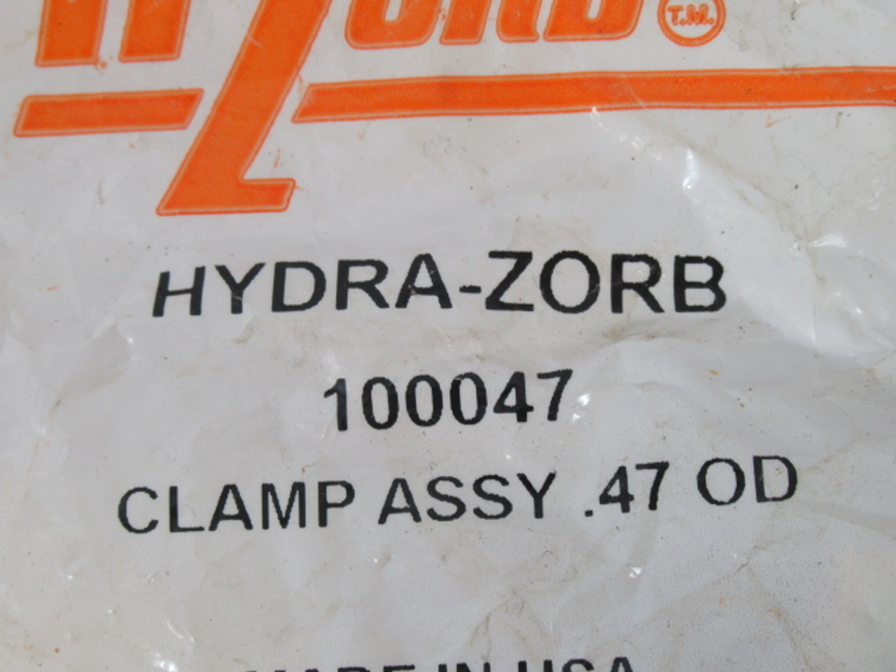 Hydra-Zorb 100047 Cushion Clamp Assembly .47" OD Tube ! NWB !