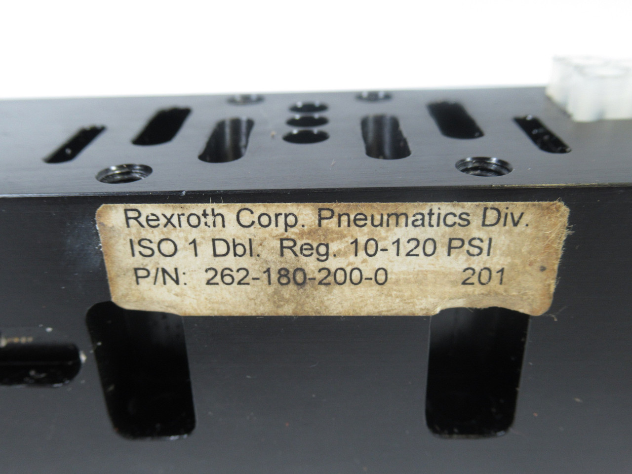 Rexroth 262-180-200-0 Pneumatic Regulator w/1 Gauge *No Cap on R01G-10* USED