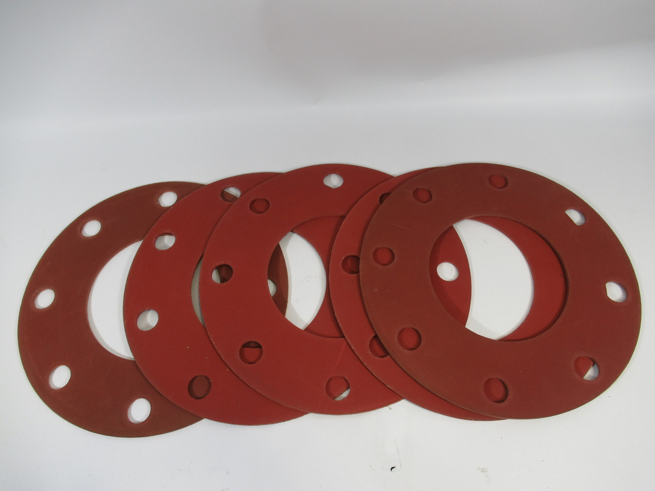 Grainger 4CYX2 Red Silicon Gasket 9"OD 4.5"ID 1/8"TH 250 psi Lot of 5 ! NOP !
