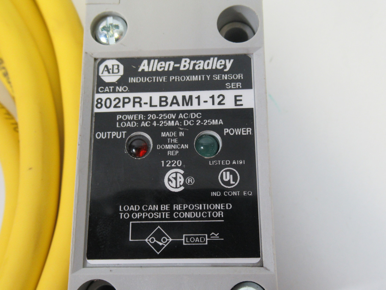 Allen-Bradley 802PR-LBAM1-12 Series E Pre-Wired Proximity Switch 12' ! NOP !
