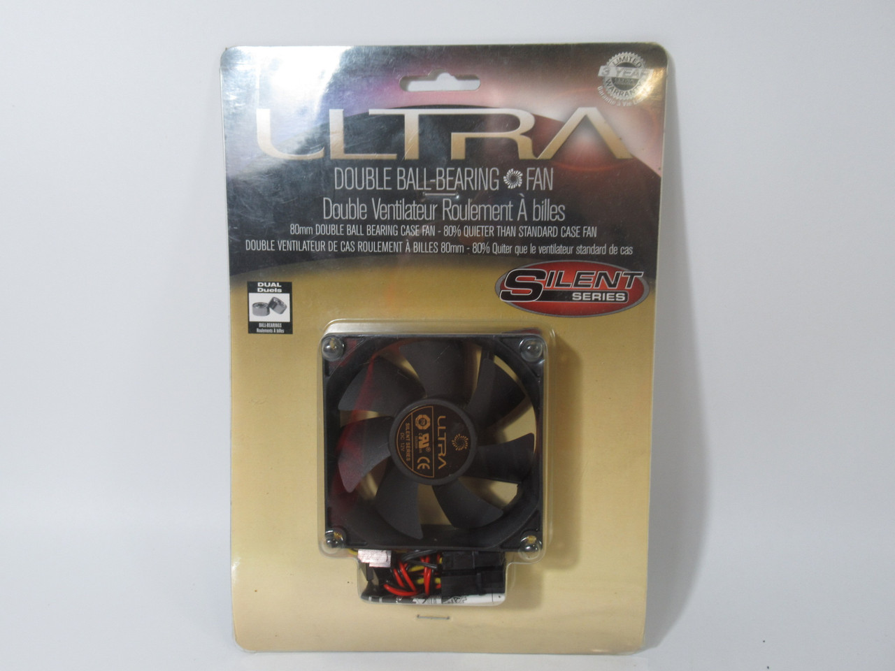 Ultra ULT30240 Double Ball Bearing Fan 12VDC 1800rpm 18.9dBA 80x80x25mm ! NEW !