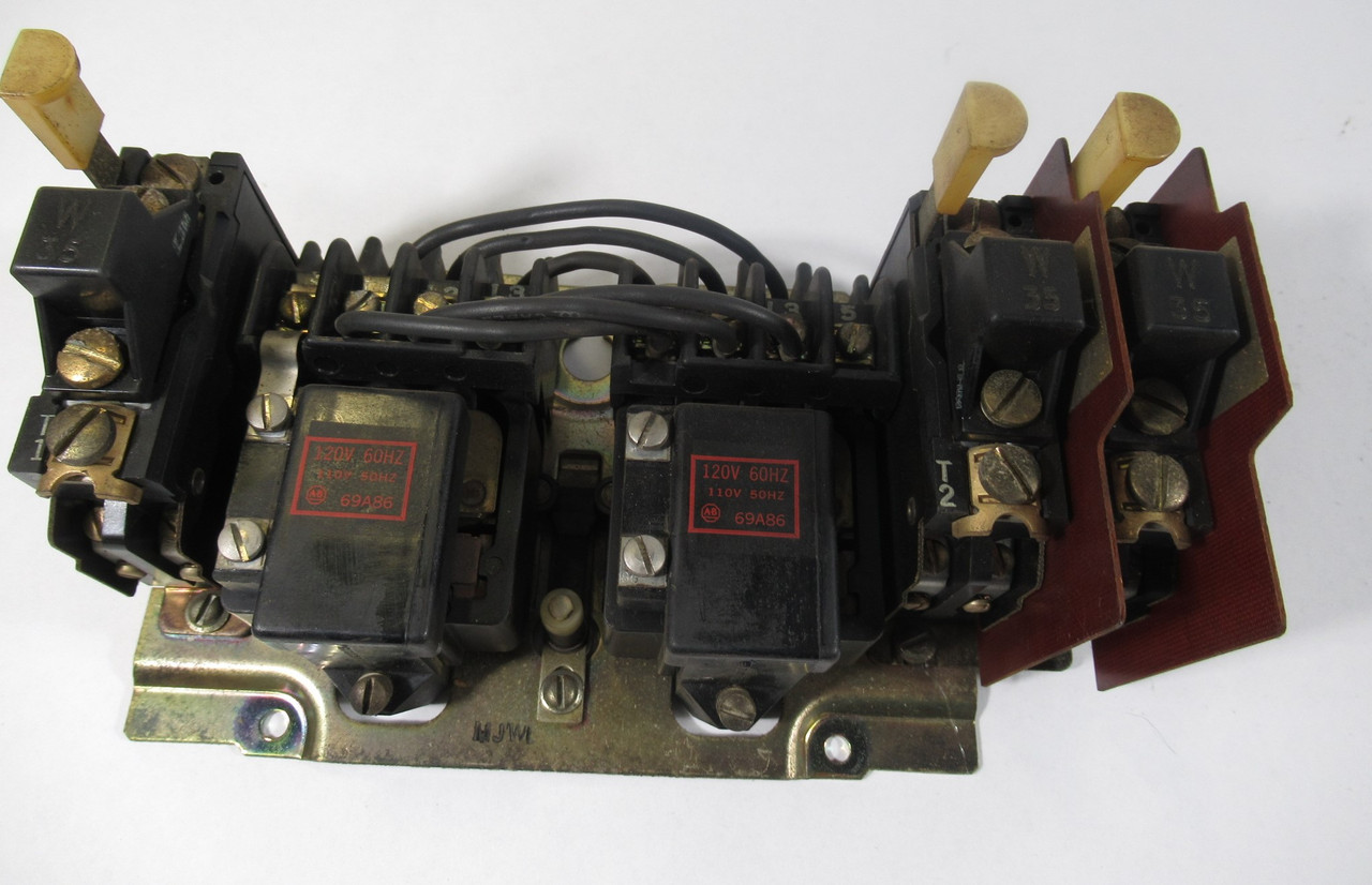 Allen-Bradley 505-TOD Series A Reversing Contactor 110/120V 50/60Hz USED