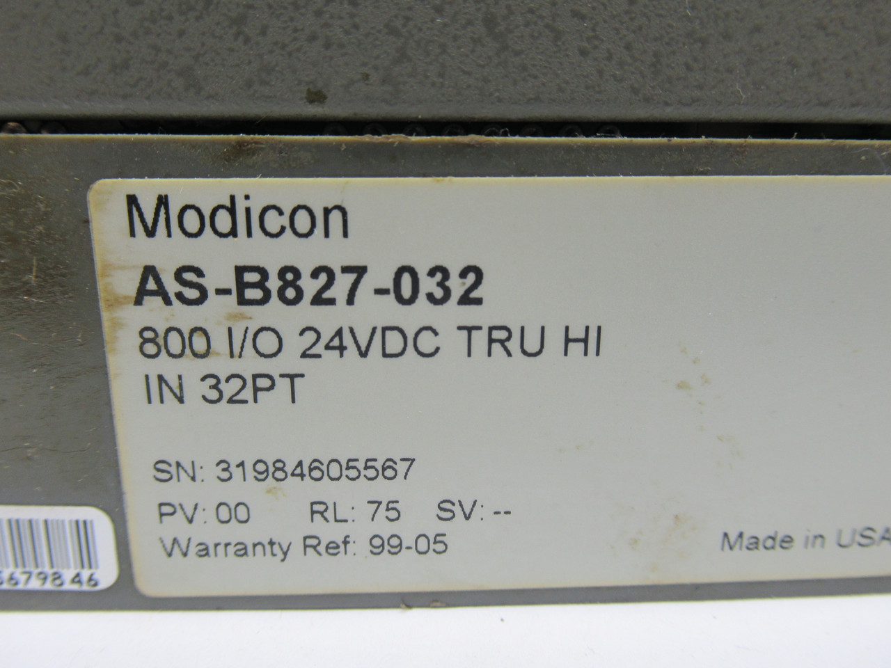 Schneider Electric AS-B827-032 Modicon Input Module 24VDC 32 Points USED