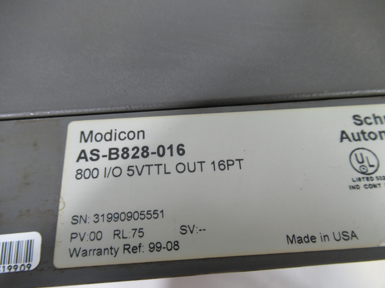 Schneider Electric AS-B828-016 Modicon Output Module 5V 16 Points USED