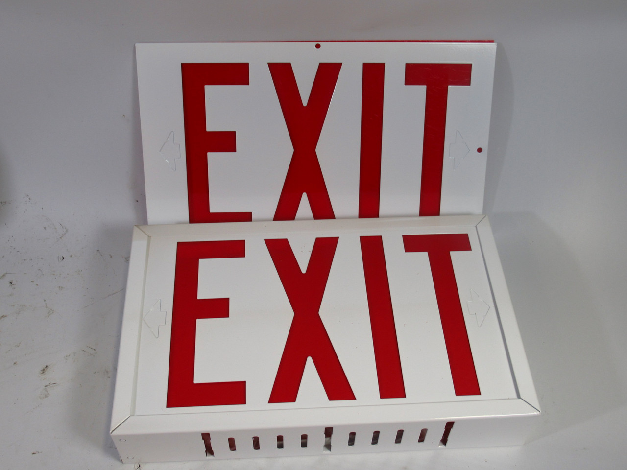 Titan XSW3R/120DC White Steel Single Stencil Face Incandescent Exit Sign ! NEW !