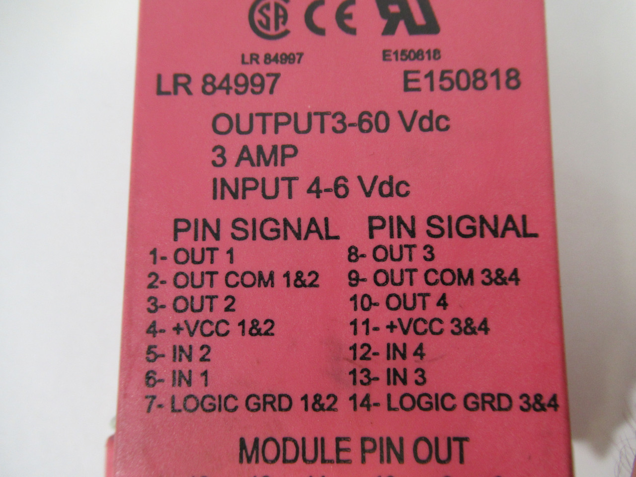 Western Reserve Controls 1781-OB5Q Solid State Relay Output 3-60VDC 3A USED