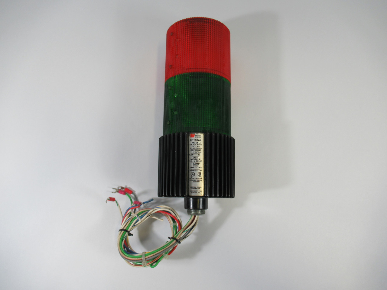 Federal Signal LSB-120GR Litestak Base C/W  Green & Red Beacon SER A2 USED