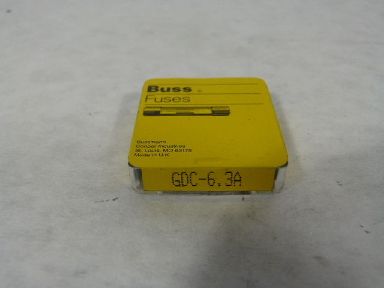 Bussmann GDC-6.3A Glass Fuse 6.3A 250V Lot of 5 ! NEW !