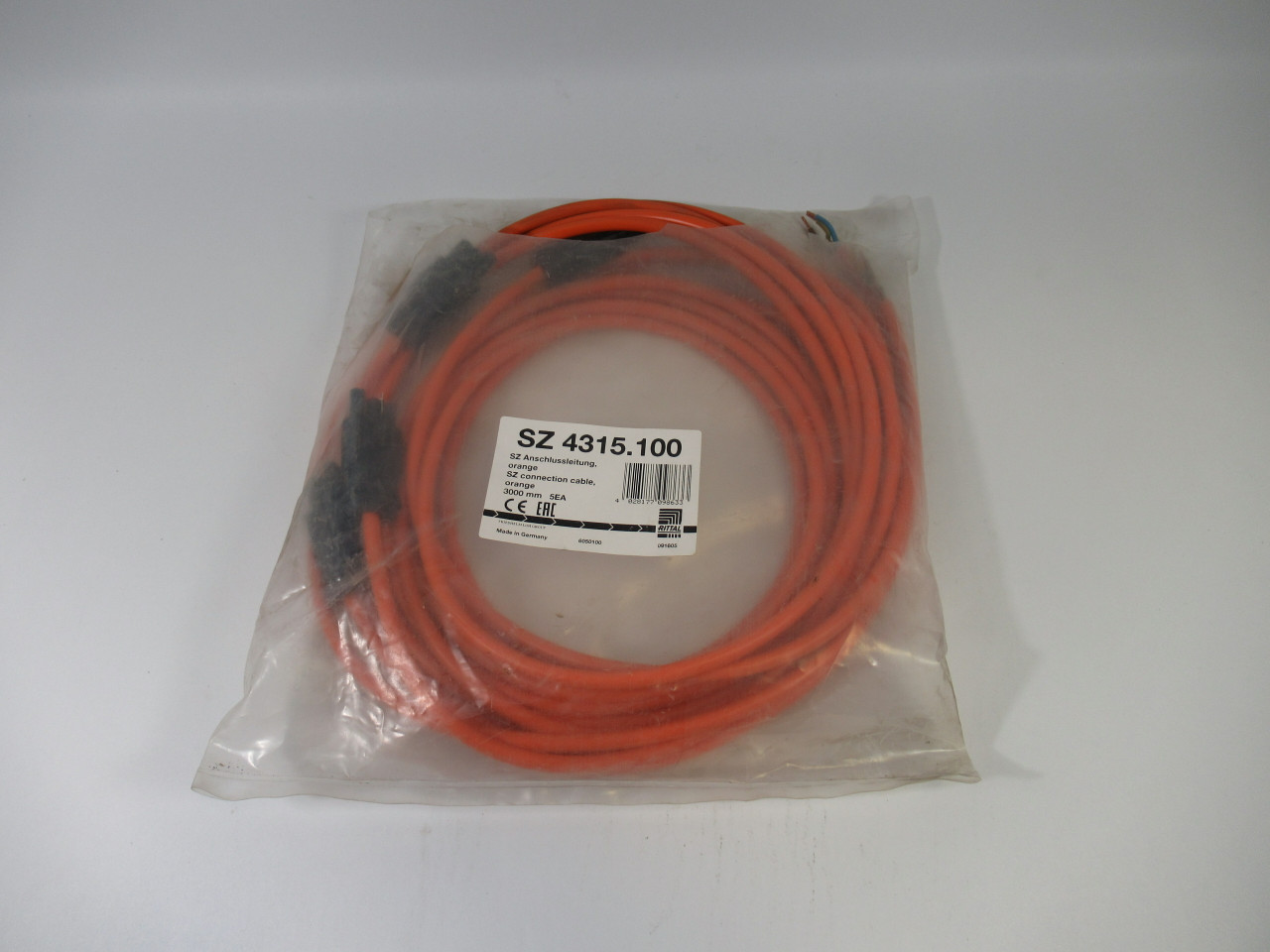 Rittal 4315.100 Connection Cable w/ Jack No Plug 3000mm LOT OF 4 *Open Bag* NWB