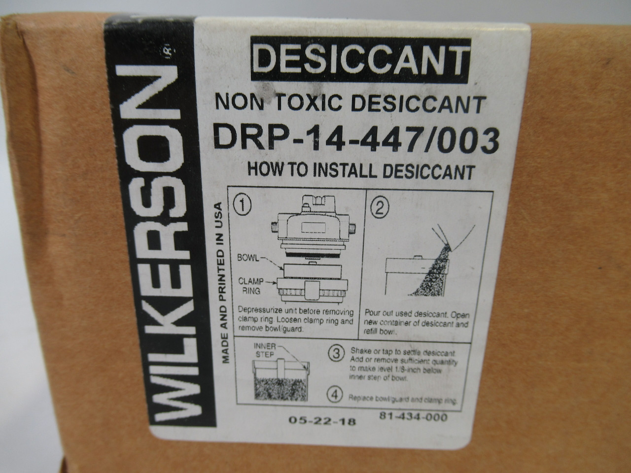 Wilkerson DRP-14-447/003 Non-Toxic Desiccant ! NEW !