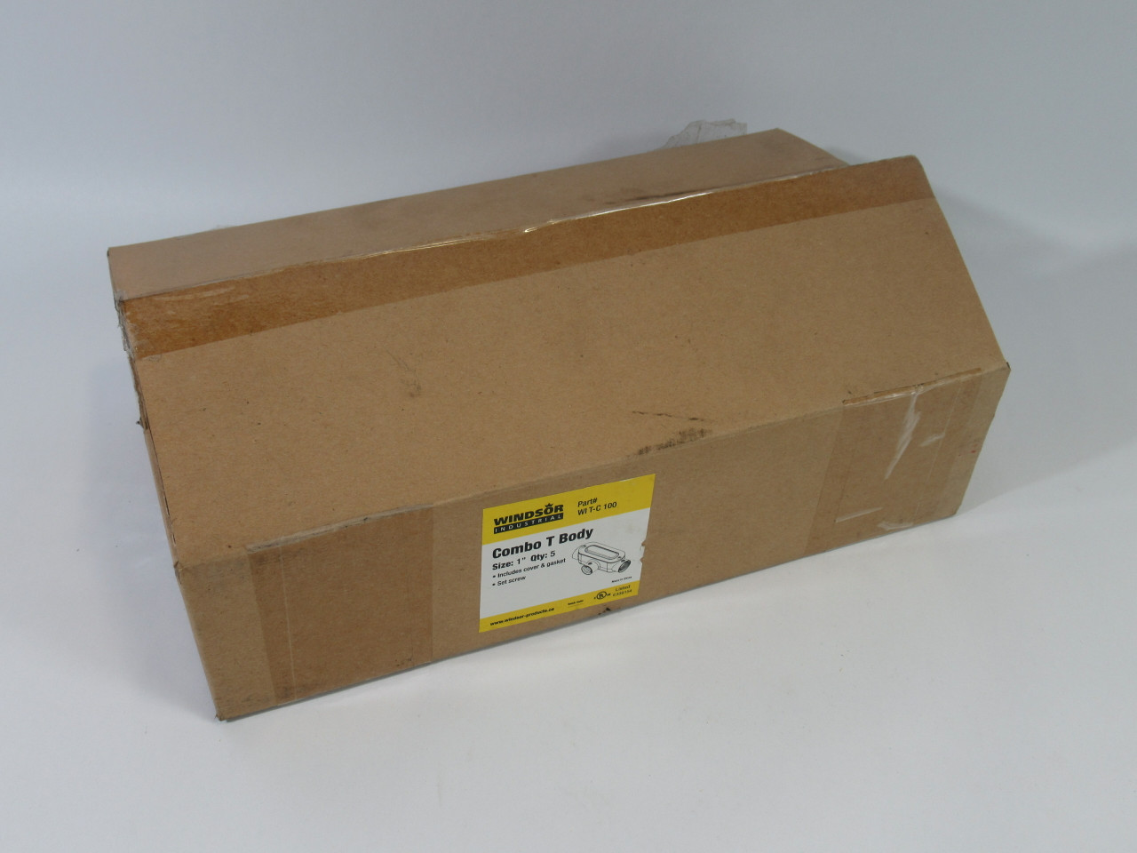 Windsor Industrial WI-T-C-100 Conduit Body W/Cover 1" Size T Type LOT OF 3 NEW